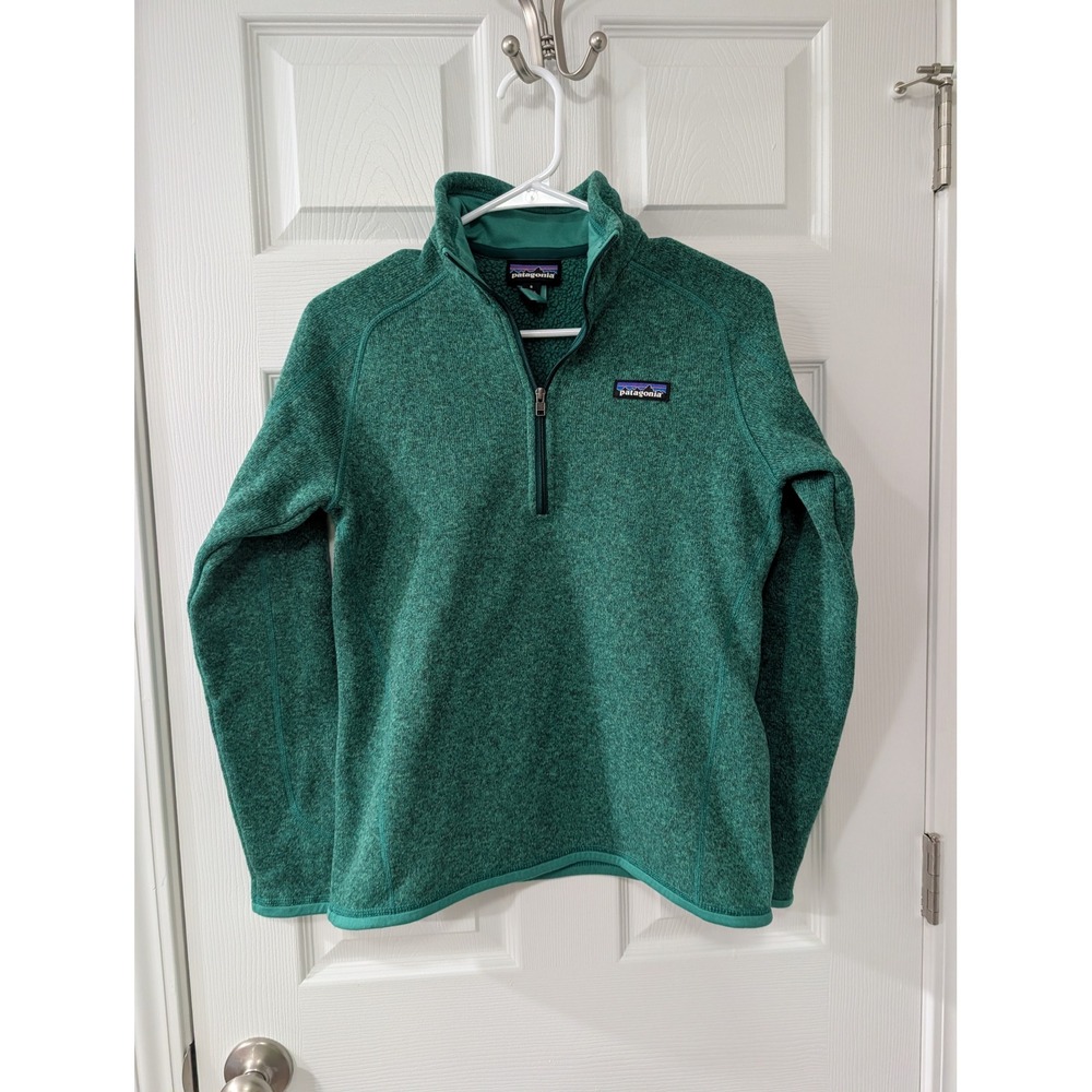 Patagonia, Women's Small Better Sweater, Emerald Green, Quarter Zip, Outdoor